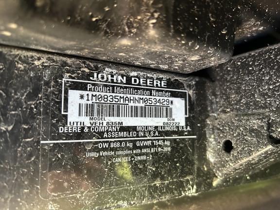 Image of John Deere XUV 835M equipment image 1