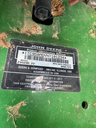 Image of John Deere Z950M equipment image 4