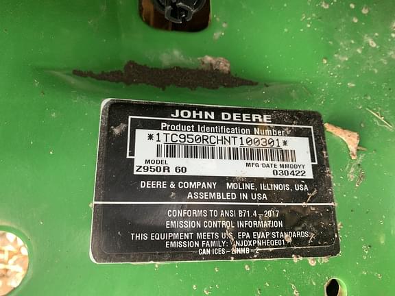 Image of John Deere Z950R equipment image 1