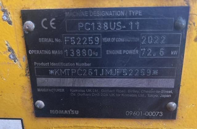 Image of Komatsu PC138US equipment image 4