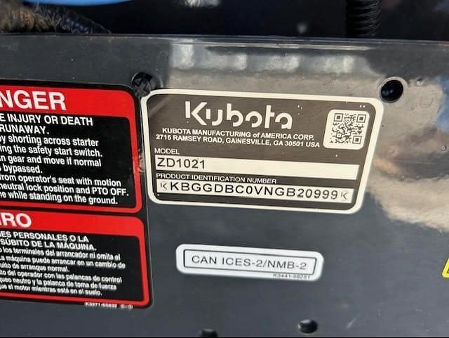 Image of Kubota ZD1011 equipment image 4