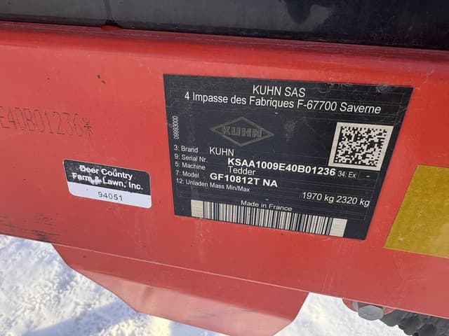 Image of Kuhn GF10812T equipment image 2
