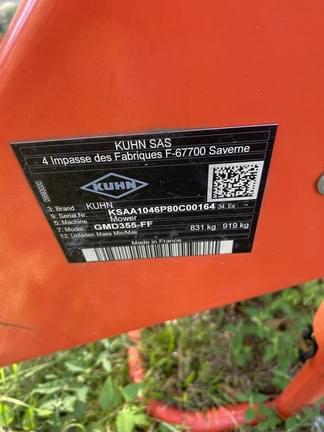 Image of Kuhn GMD355-FF equipment image 2