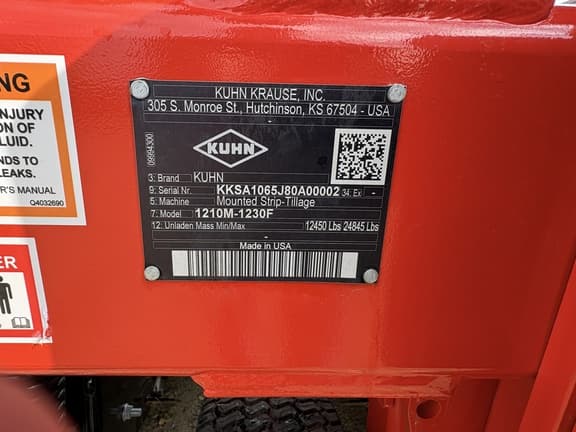 Image of Kuhn Krause Gladiator 1210M-1230F equipment image 1