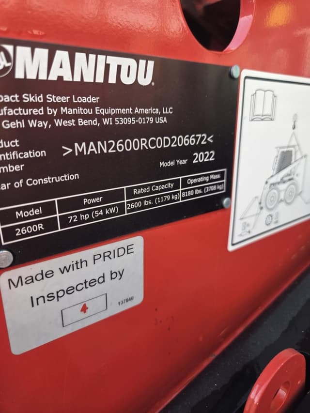 Image of Manitou 2600R equipment image 2