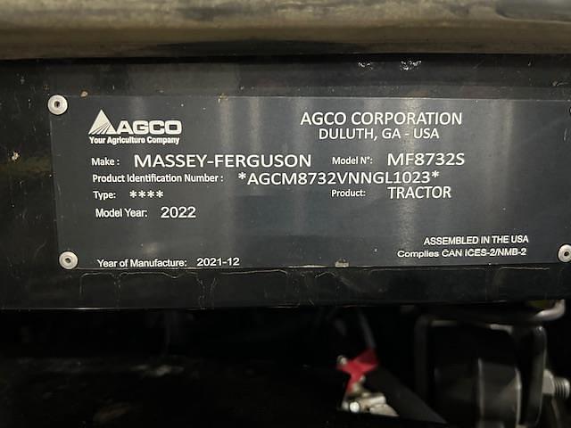 Image of Massey Ferguson 8732S equipment image 4