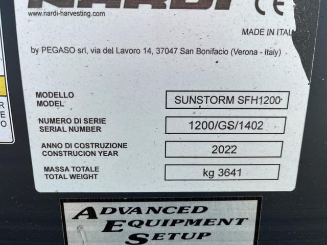 Image of Nardi Sunflower SFH1200 equipment image 1