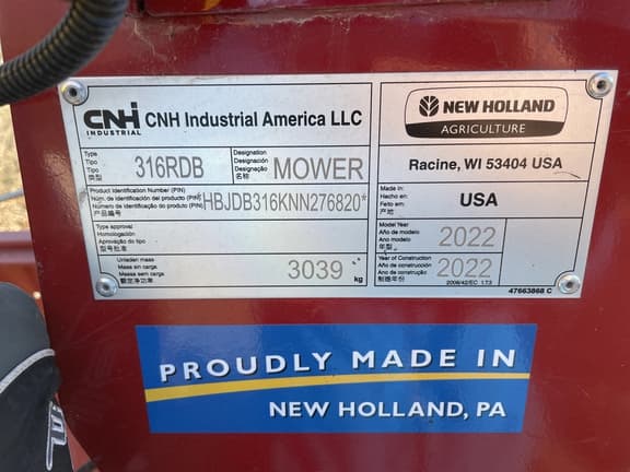 Image of New Holland 316 equipment image 2