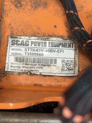 Image of Scag STTII-61V-40BV-EFI equipment image 4