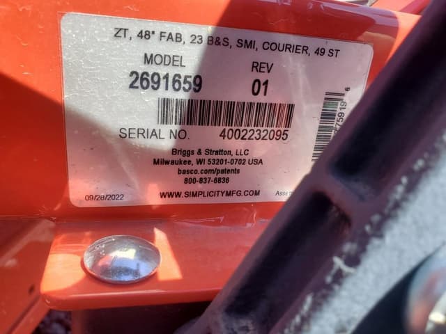 Image of Simplicity Courier equipment image 4