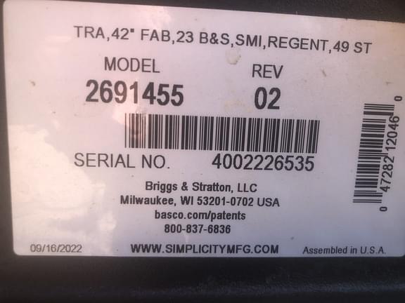 Image of Simplicity Regent equipment image 4