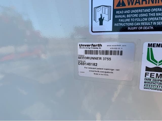 Image of Unverferth Seed Runner 3755XL equipment image 3