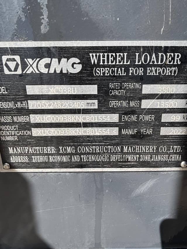 Image of XCMG XC938U equipment image 2