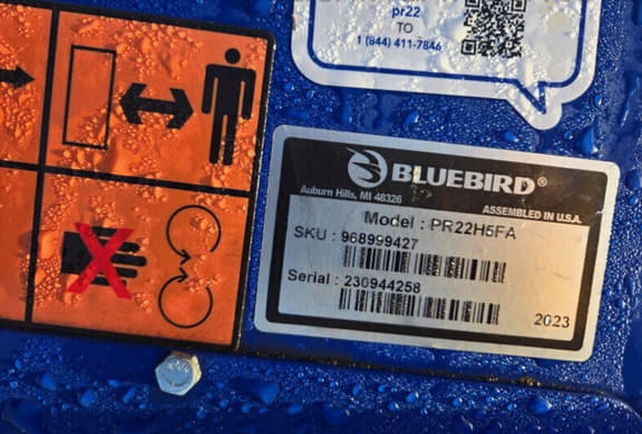 Image of Bluebird PR22 equipment image 4