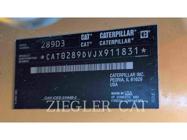 Image of Caterpillar 289D3 equipment image 2