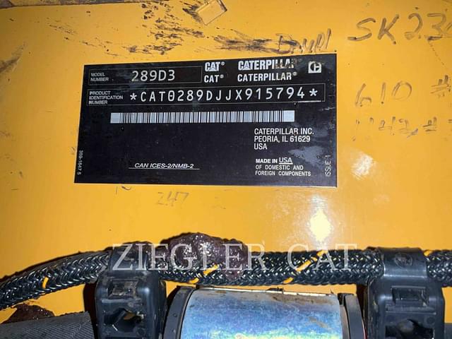 Image of Caterpillar 289D3 equipment image 2