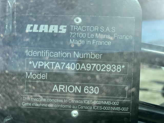Image of CLAAS Arion 630 equipment image 3