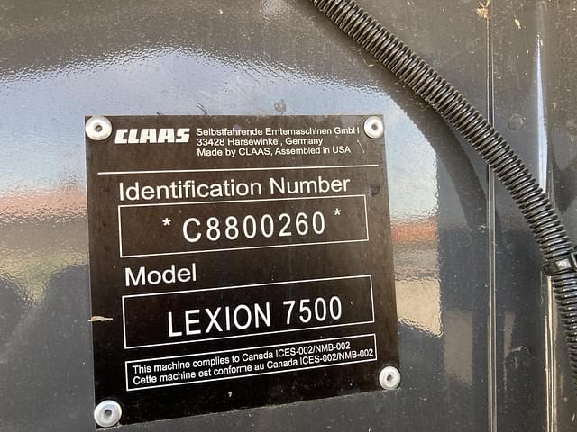 Image of CLAAS Lexion 7500 equipment image 3