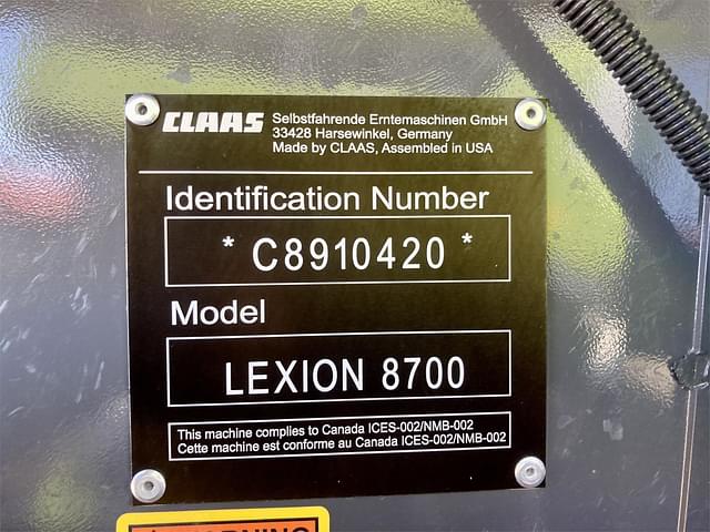 Image of CLAAS Lexion 8700TT equipment image 4