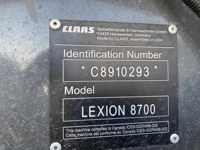 Image of CLAAS Lexion 8700TT equipment image 4