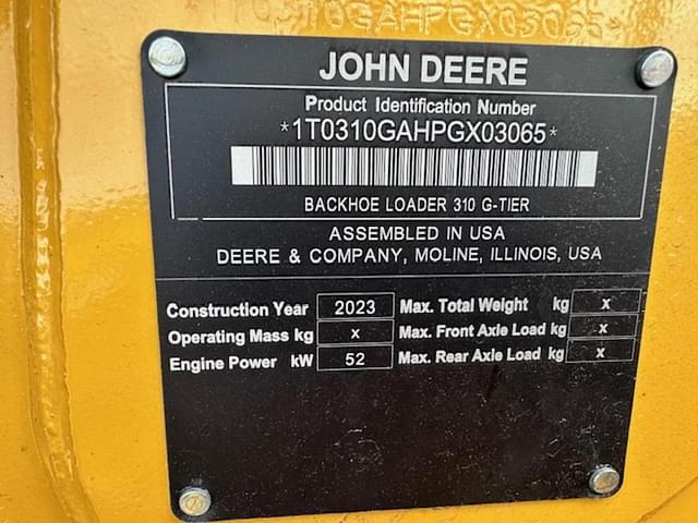 Image of John Deere 310G equipment image 4