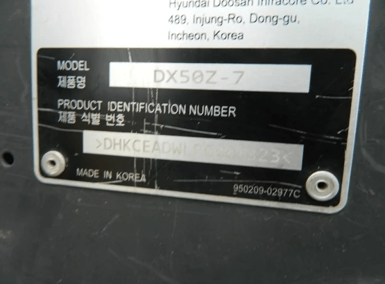 Image of Develon DX50Z-7 equipment image 4
