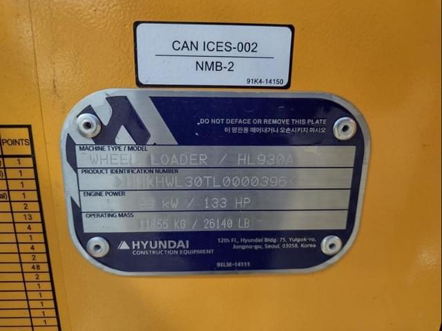 Image of Hyundai HL930A equipment image 4