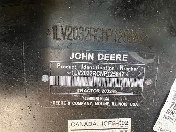 Image of John Deere 2032R Primary image