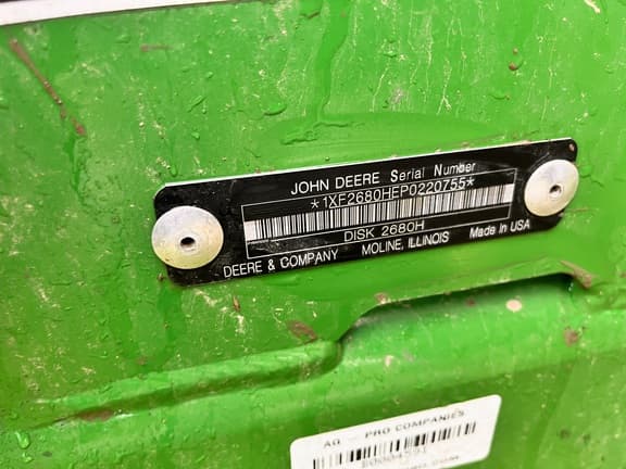 Image of John Deere 2680H equipment image 2