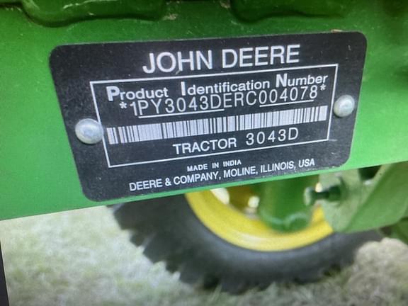 Image of John Deere 3043D equipment image 3