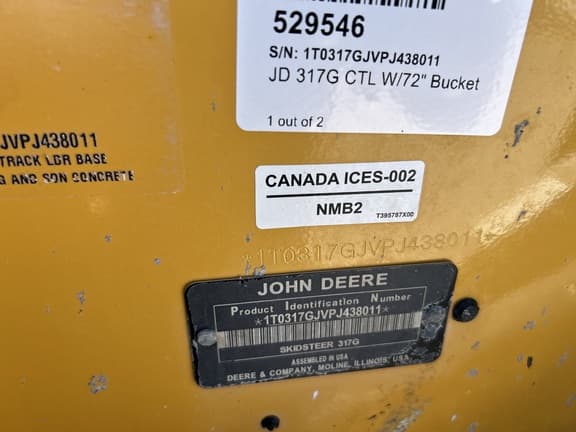 Image of John Deere 317G equipment image 3