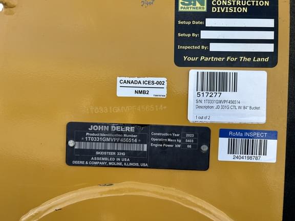 Image of John Deere 331G equipment image 3