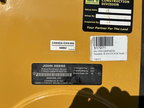 Image of John Deere 331G equipment image 4