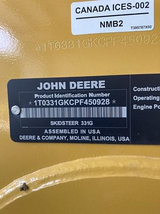 Image of John Deere 331G equipment image 4