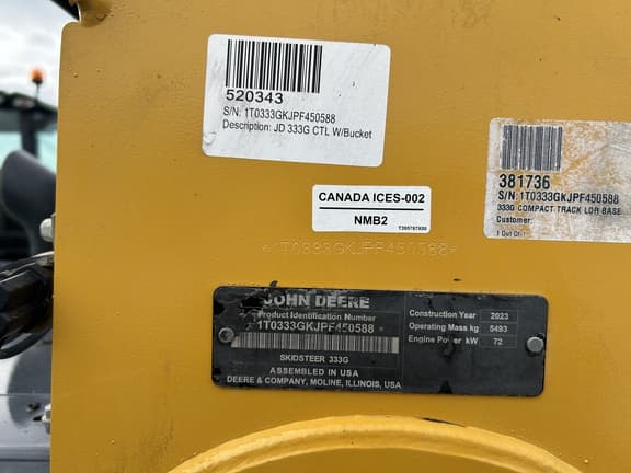 Image of John Deere 333G equipment image 4