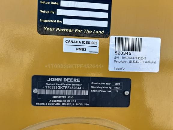 Image of John Deere 333G equipment image 4