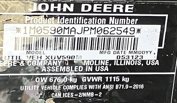 Main image John Deere XUV 590M 6