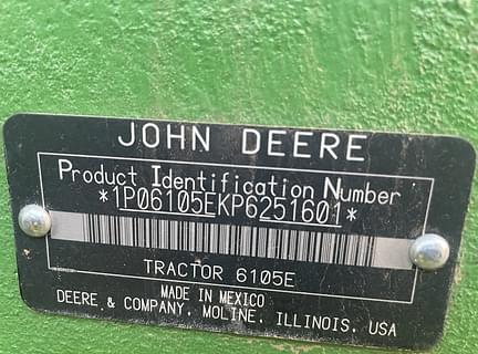 Image of John Deere 6105E equipment image 1