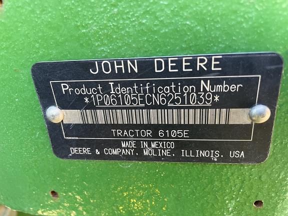 Image of John Deere 6105E equipment image 1