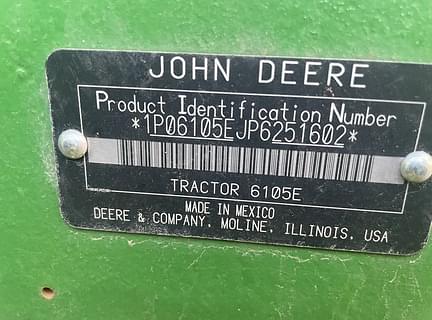 Image of John Deere 6105E equipment image 1