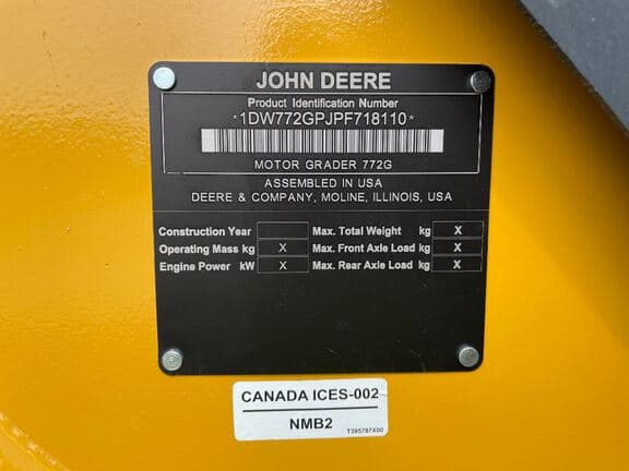 Image of John Deere 772G equipment image 1