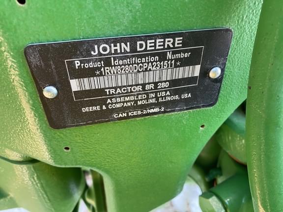 Image of John Deere 8R 280 equipment image 3