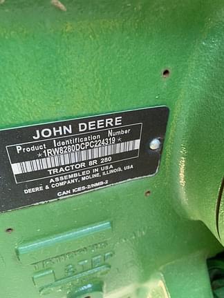 2023 John Deere 8R 280 Equipment Image0