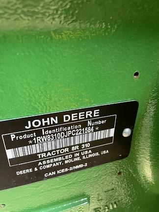 Image of John Deere 8R 310 equipment image 4