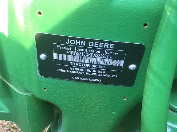 Image of John Deere 8R 310 equipment image 1