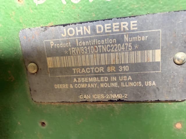 Image of John Deere 8R 310 equipment image 2
