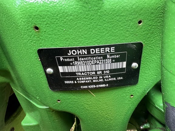 2023 John Deere 8R 310 Equipment Image0