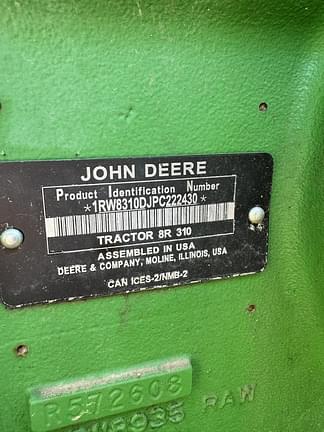 Image of John Deere 8R 310 equipment image 4