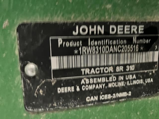 Image of John Deere 8R 310 equipment image 1