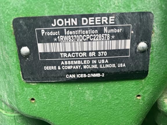 Image of John Deere 8R 370 equipment image 3